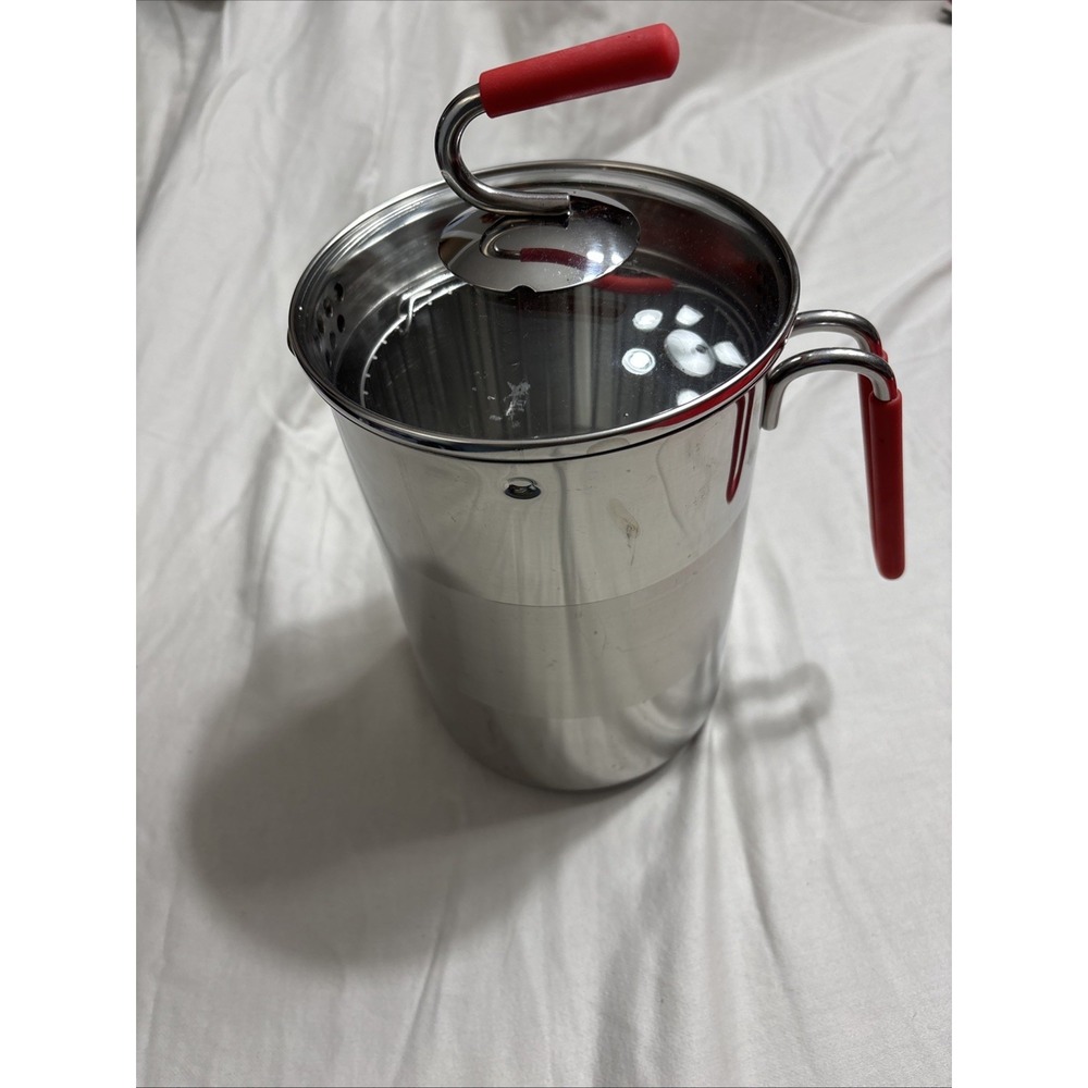 Kuhn Rikon 4th Burner Pot with Glass Lid and Steam basket 12 cup 4200QVC